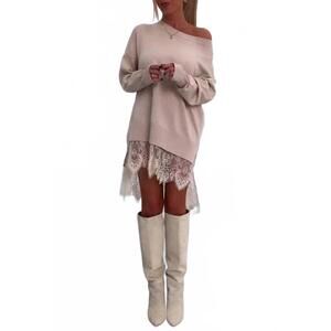 NEW ROSA CLOTHING women's chantilly dress in beige